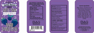 Image Description (Hand Sanitizer Sweet Berries Scented 60 mL 62 Vv)